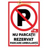 Semne pentru parcare ambulanta